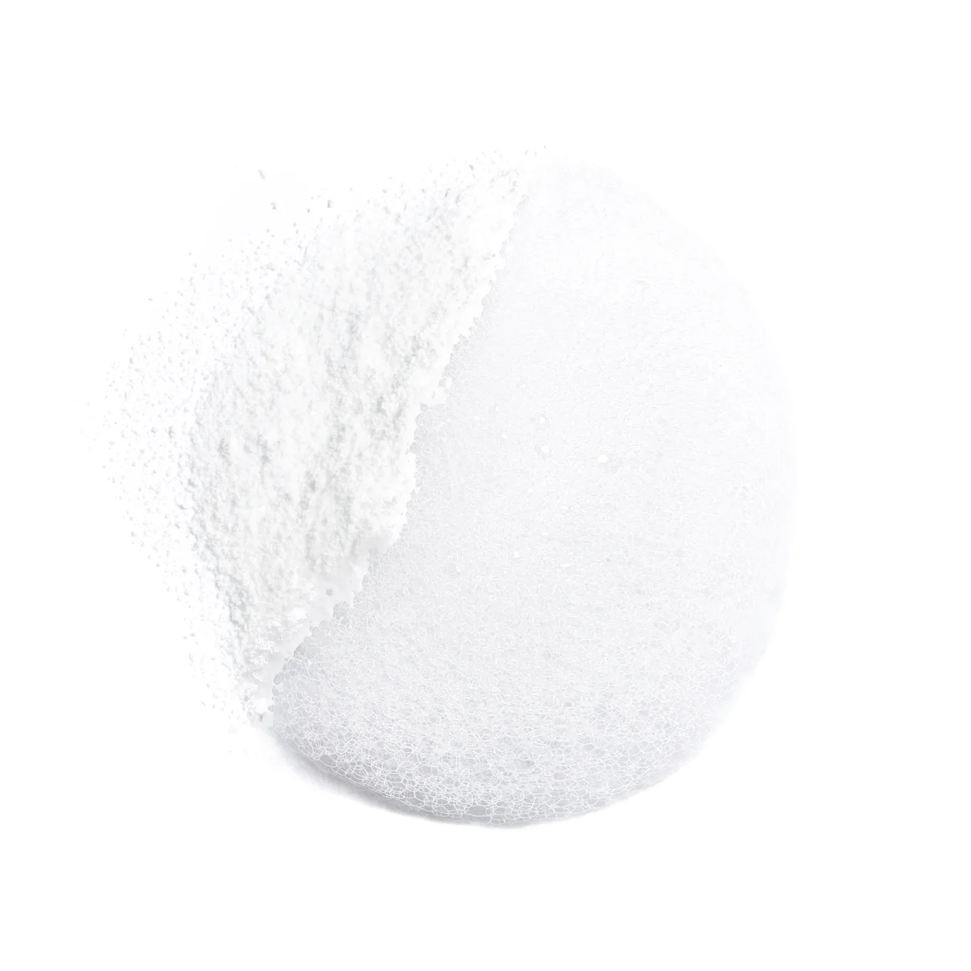 The cleanser texture, a fine powder before it foams.